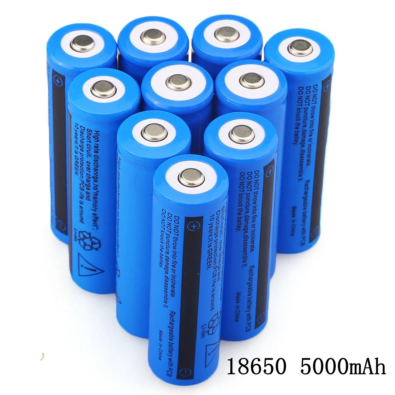 4x 5000 mAh AKKU 18650 Lithium Accu Wiederaufladbar Batterie 3,7 V Li-ion 