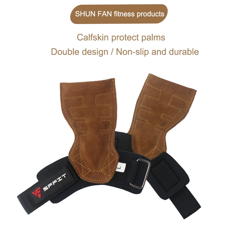 GymFitnessCowhideWeightliftingGlovesBodybuildingPalmProtector