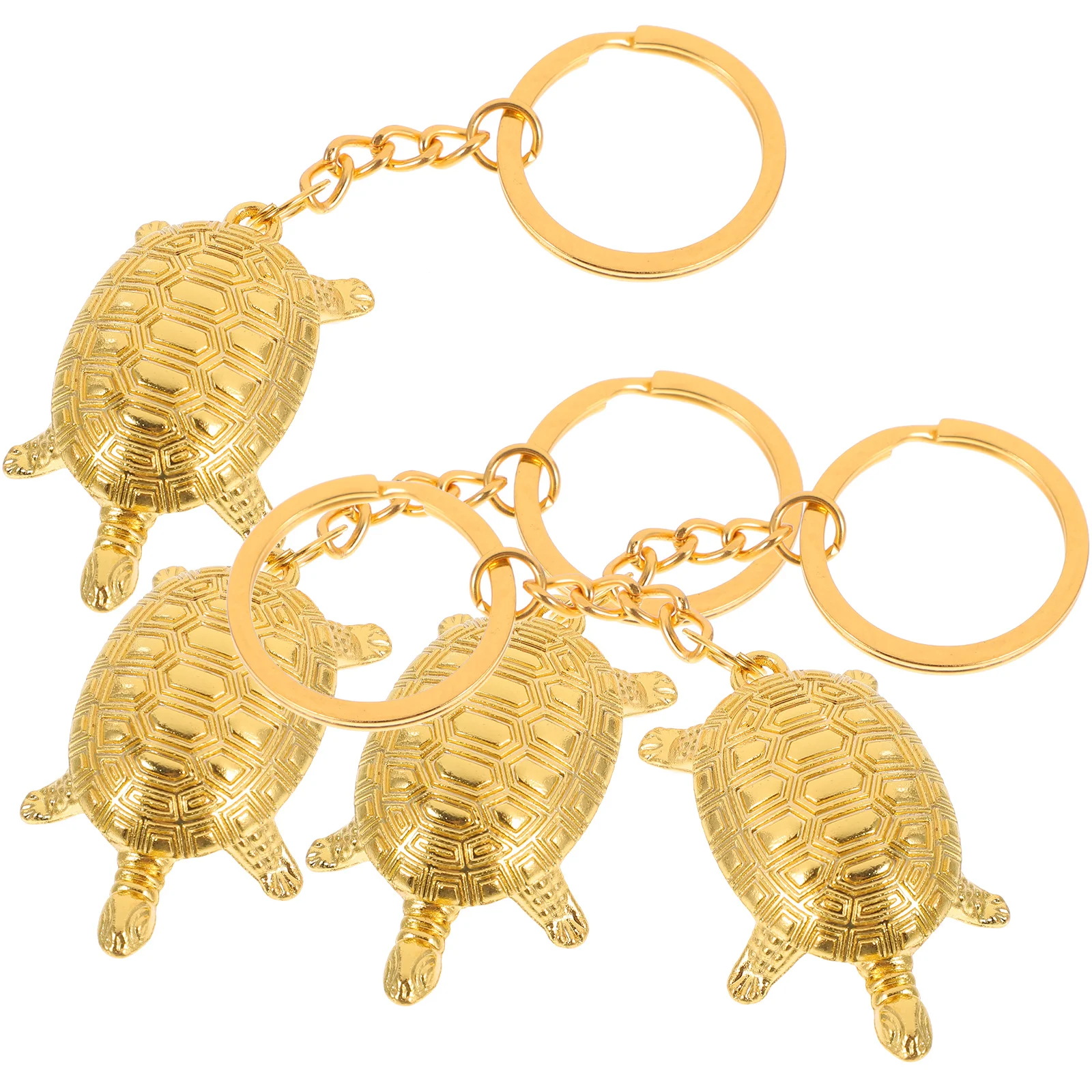 

4 Pcs Golden Turtle Keychain Bag Pendant Chains for Women Car Keys Locket Cute Zinc Alloy Miss Keychains