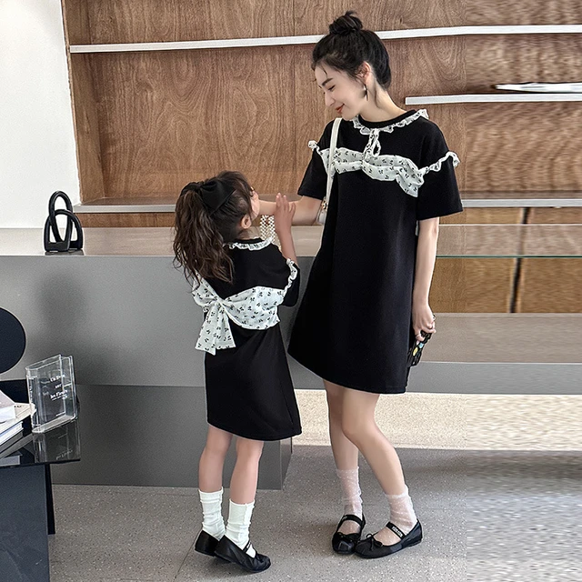 Same Family Outfits Mommy Daughter Girl Equal Dresses Women
