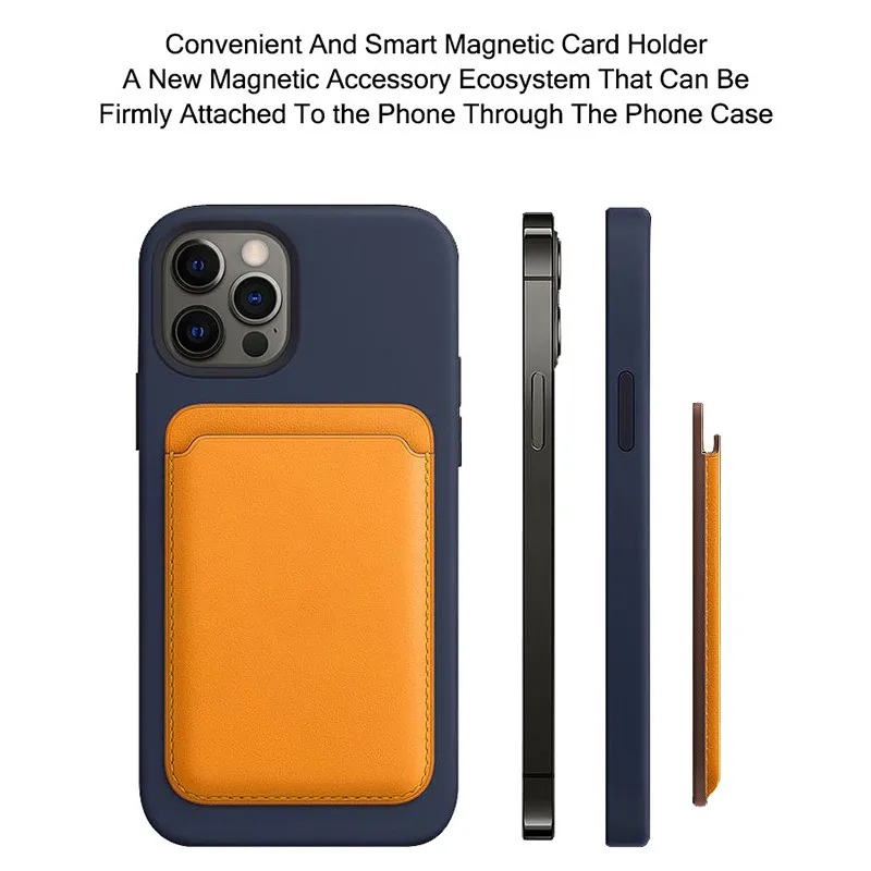 Leather Wallet Magnetic Card Holder Iphone | Iphone 12 Mini