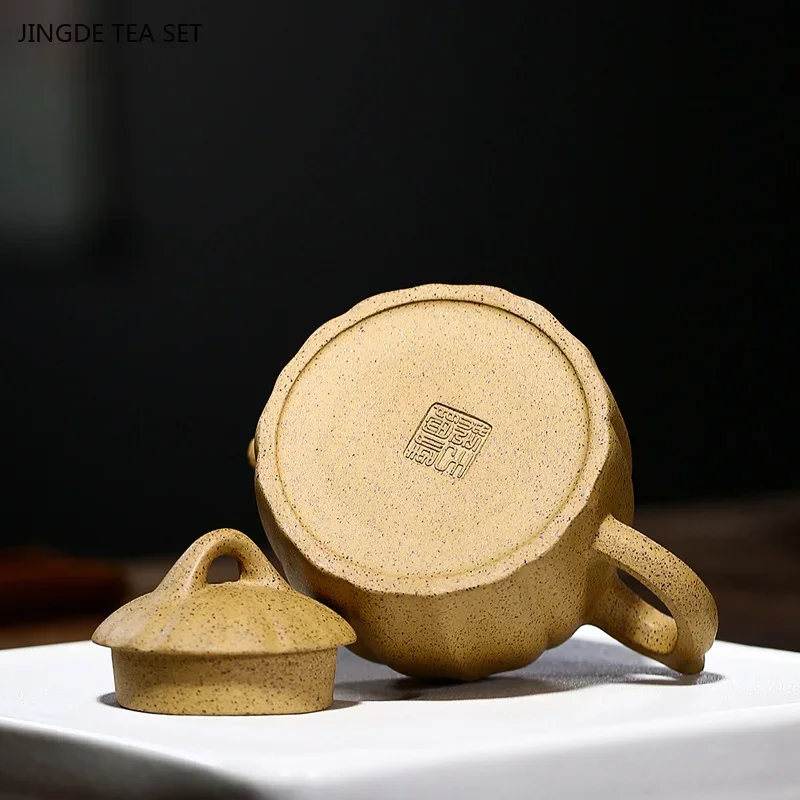 250ML Premium Yixing Creative Handmade Mineral Sesame Segments Mud Filtration Purple Clay Teapot Zisha Tea Set Gift