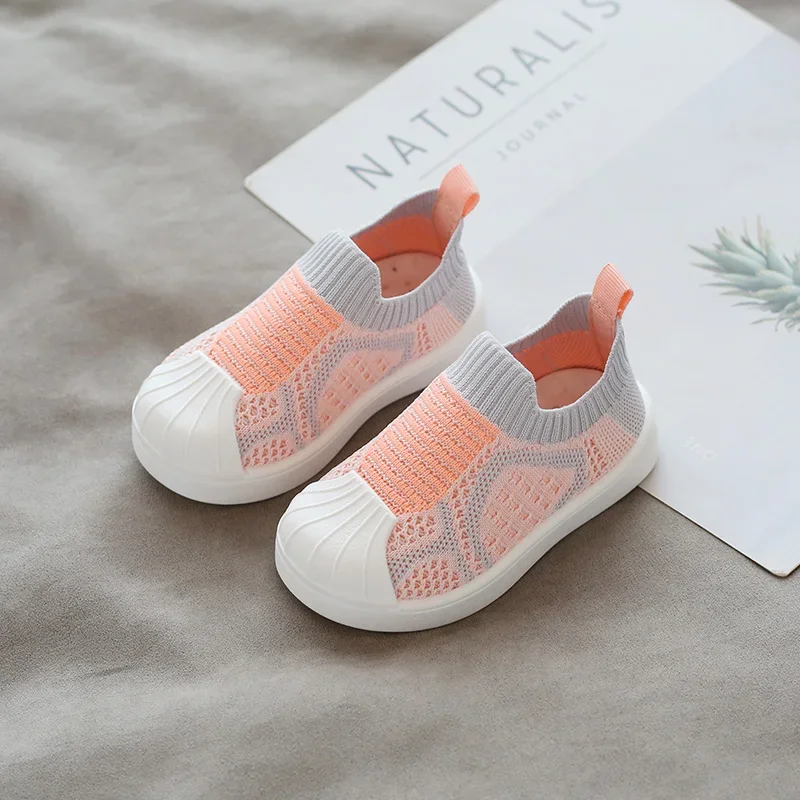 Infant Toddler Shoes Spring Girls Boys Casual Shoes Comfortable Baby Kids Non-slip Soft Bottom Stitching Color Sneakers