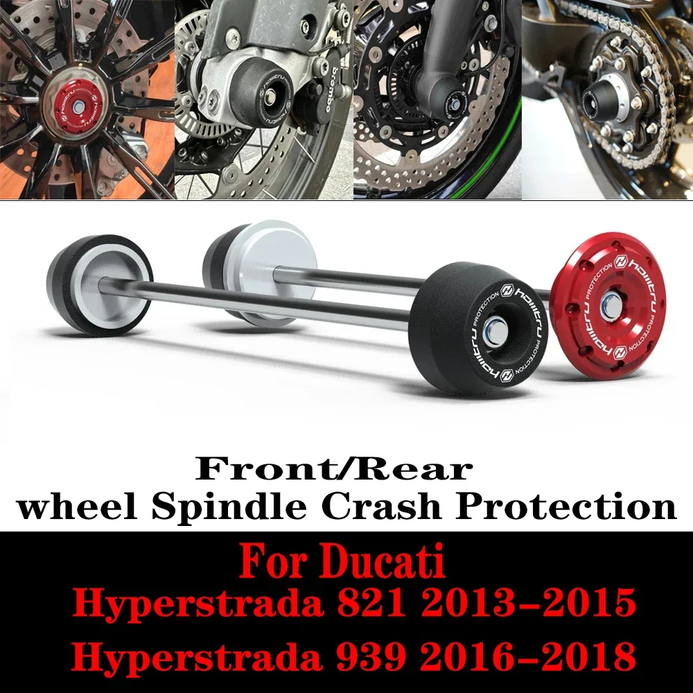 For Ducati Hyperstrada 821 2013-2018 Front Rear wheel Spindle Crash Protection