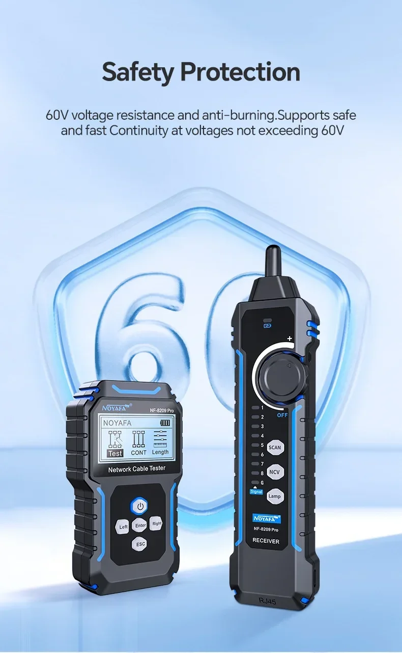 NOYAFA NF-8209Pro Network cable locator length measurement PoE tester break shor