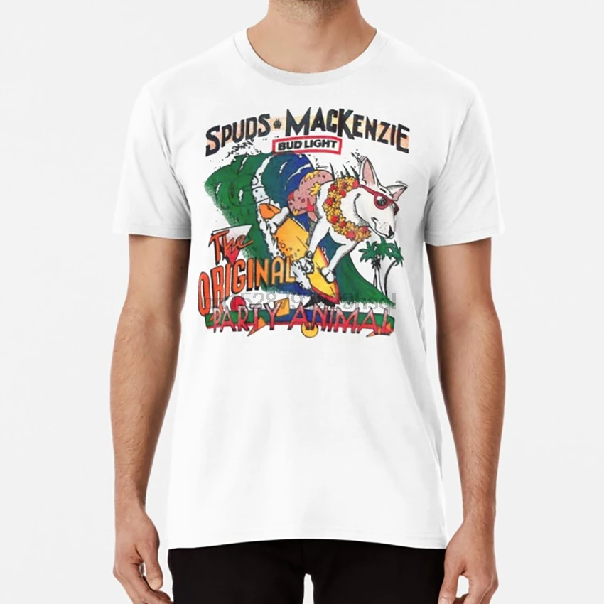 2022 Spuds Mackenzie (80 Throwback) T Shirt Spud Mackenzie Bud Light