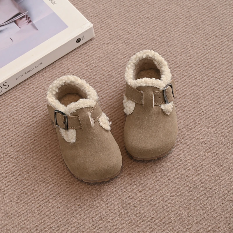 الأطفال أحذية الخريف الشتاء الاطفال الدافئة الفراء...