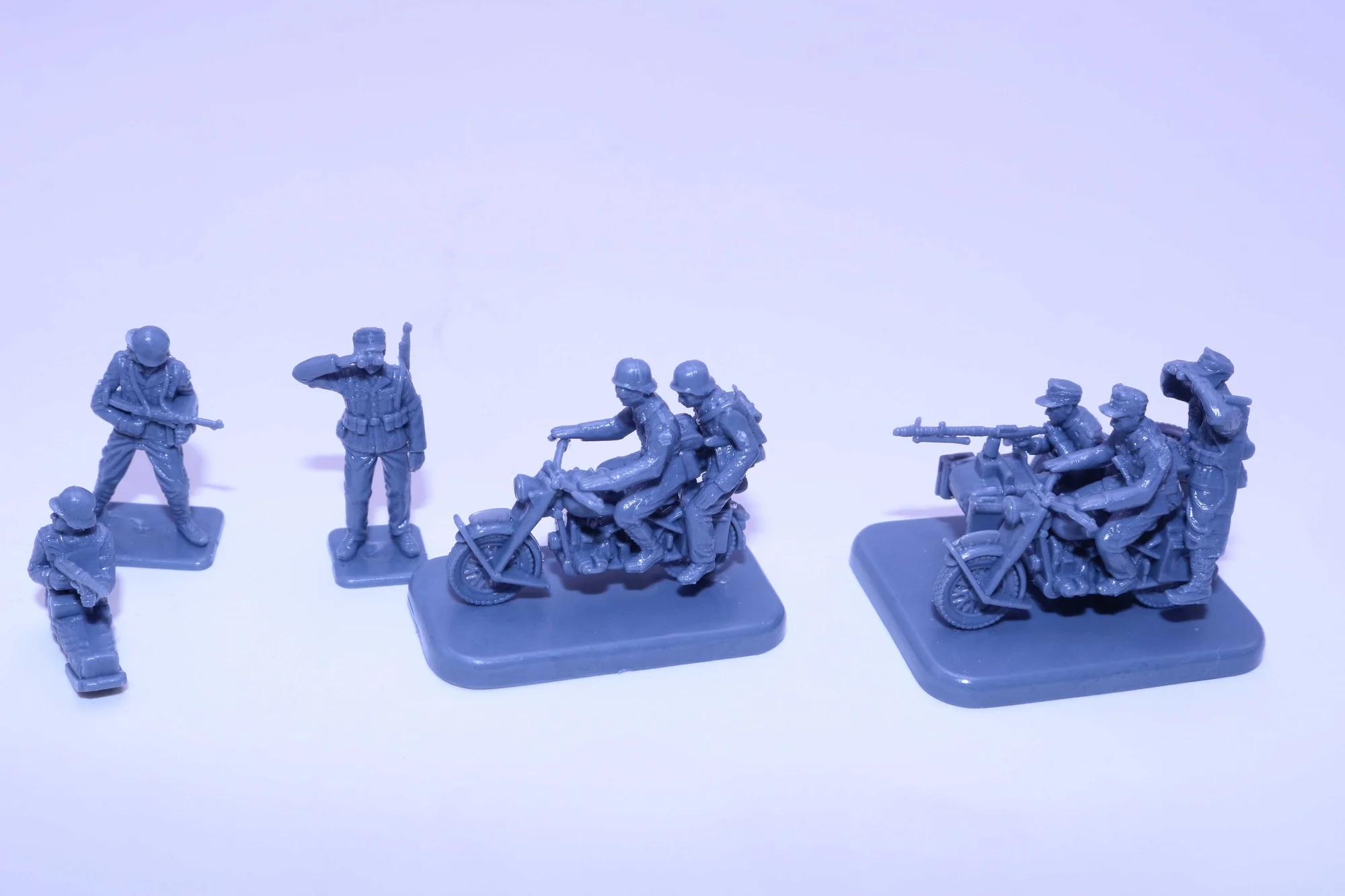 1/72 Die-cast Resin Italian Story RI Soldier 6121 Motorcycle Soldier 2