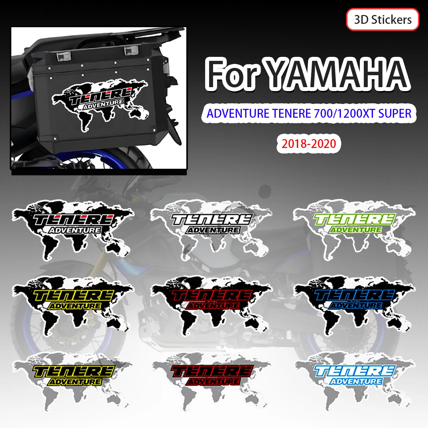 

Motorcycle Stickers Luggage Aluminium Trunk Cases Tank Pad Protection For YAMAHA ADVENTURE TENERE 700 /1200XT SUPER 2018-2020