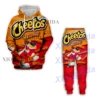 Novelty Cheetos Food Puffs Clothes Set 3D Printed Sweatpants Pants Shorts Hoodies Shirts T shirts Sweatshirts Men Tracksuits New 6