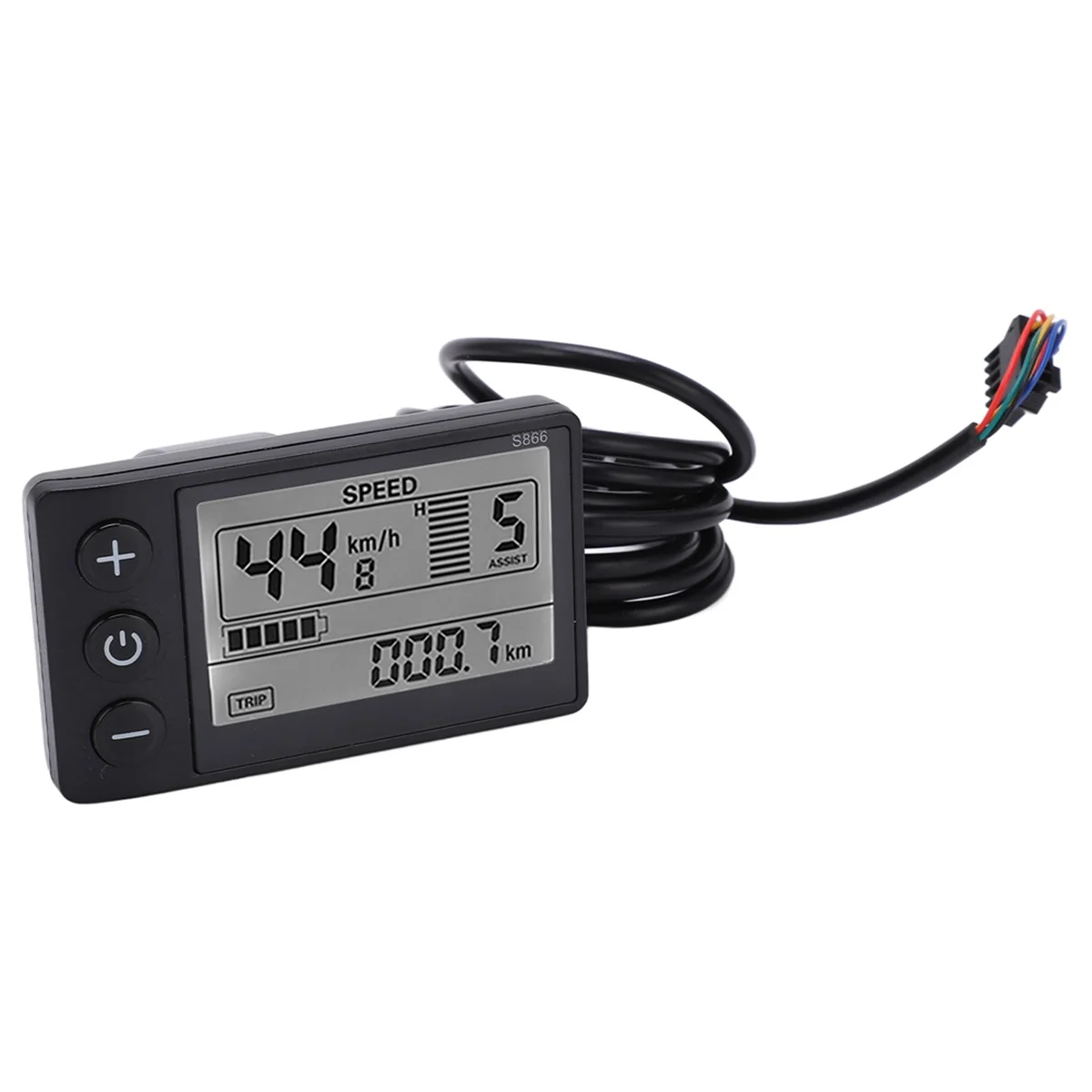 BAAU S866 Electric Bike Display LCD Meter 24V 36V 48V Electric Scooter Control Panel with SM Plug Bike LCD Display
