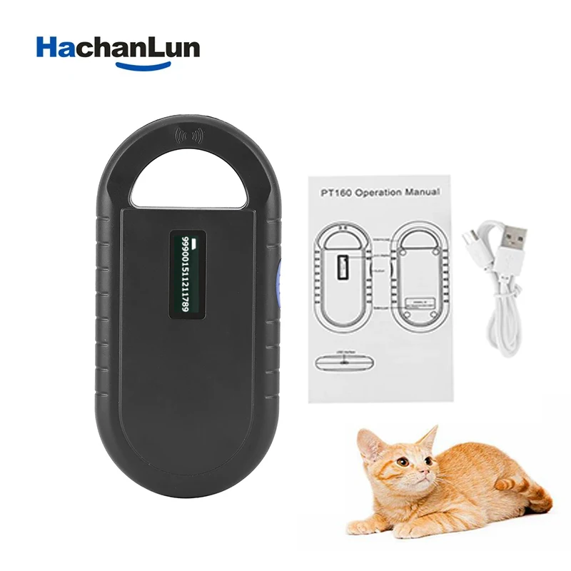 Animal Pet ID Chip Digital Scanner ID 134.2Khz Chip Reader ISO11784/5 Animal Dog Cat FDX-B Microchip Reader