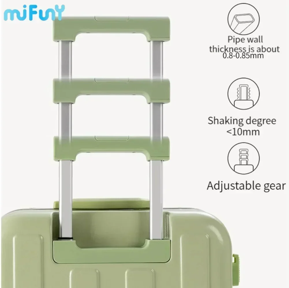 MIFUNY Aluminum Frame Rolling Luggage 20 inch Suitcase Trolley Box Small Lightweight Carrying Case Multi-functional Password Box