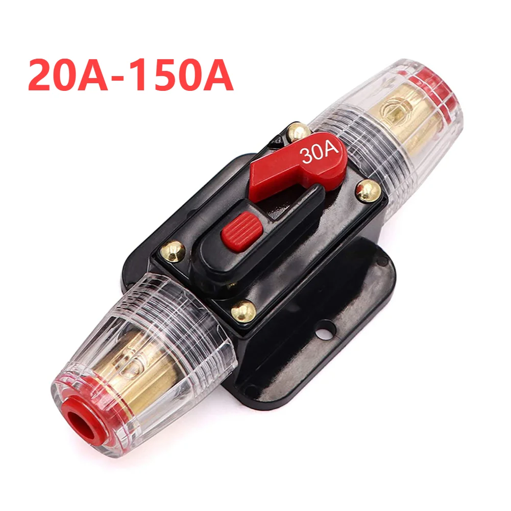 Resettable Fuse 12V-24V Car Truck 20A 30A 40A 50A 60A 80A 100A 125A 150A Short Protection Audio