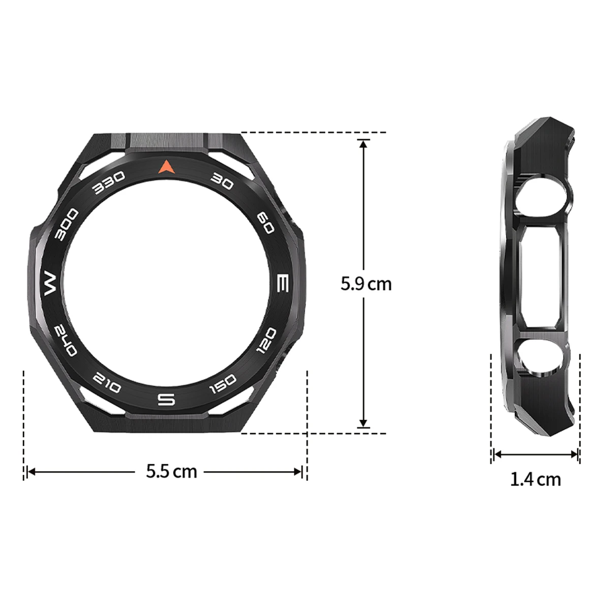Silicone Strap with PC Hollow Case - Full Coverage Protective Bumper