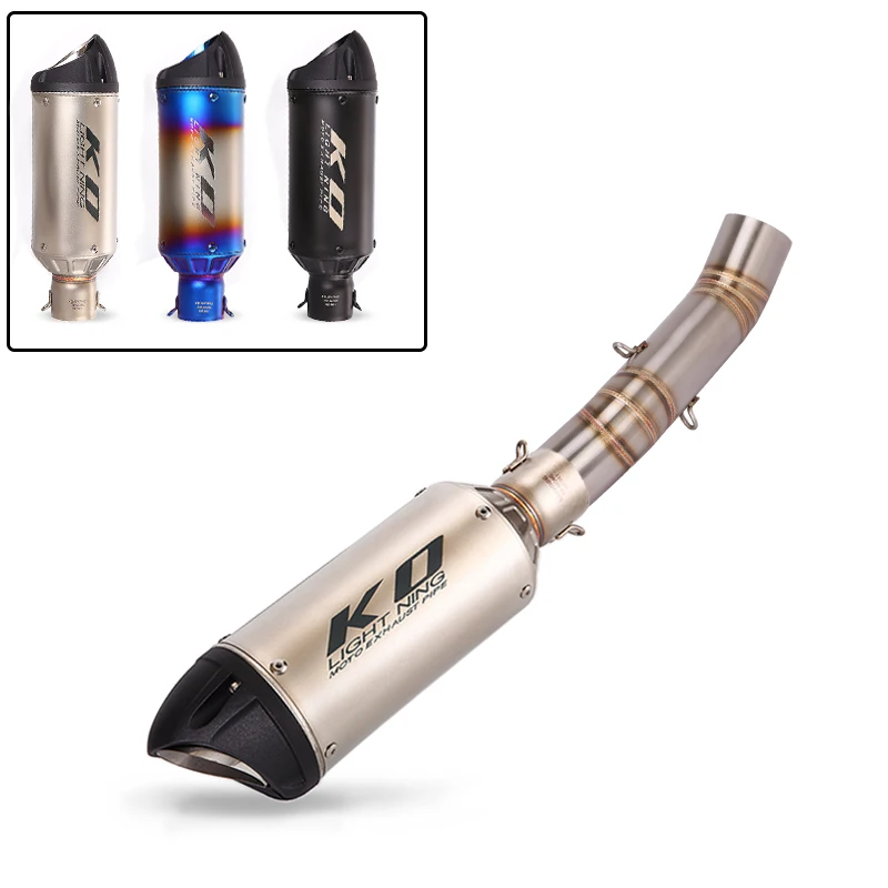 

For HONDA CB400X CB400R CB500X 2018-2022 2019 2020 Motorcycle Exhaust Pipe Mid Link Pipe Muffler Without DB Killer Slip On 51MM