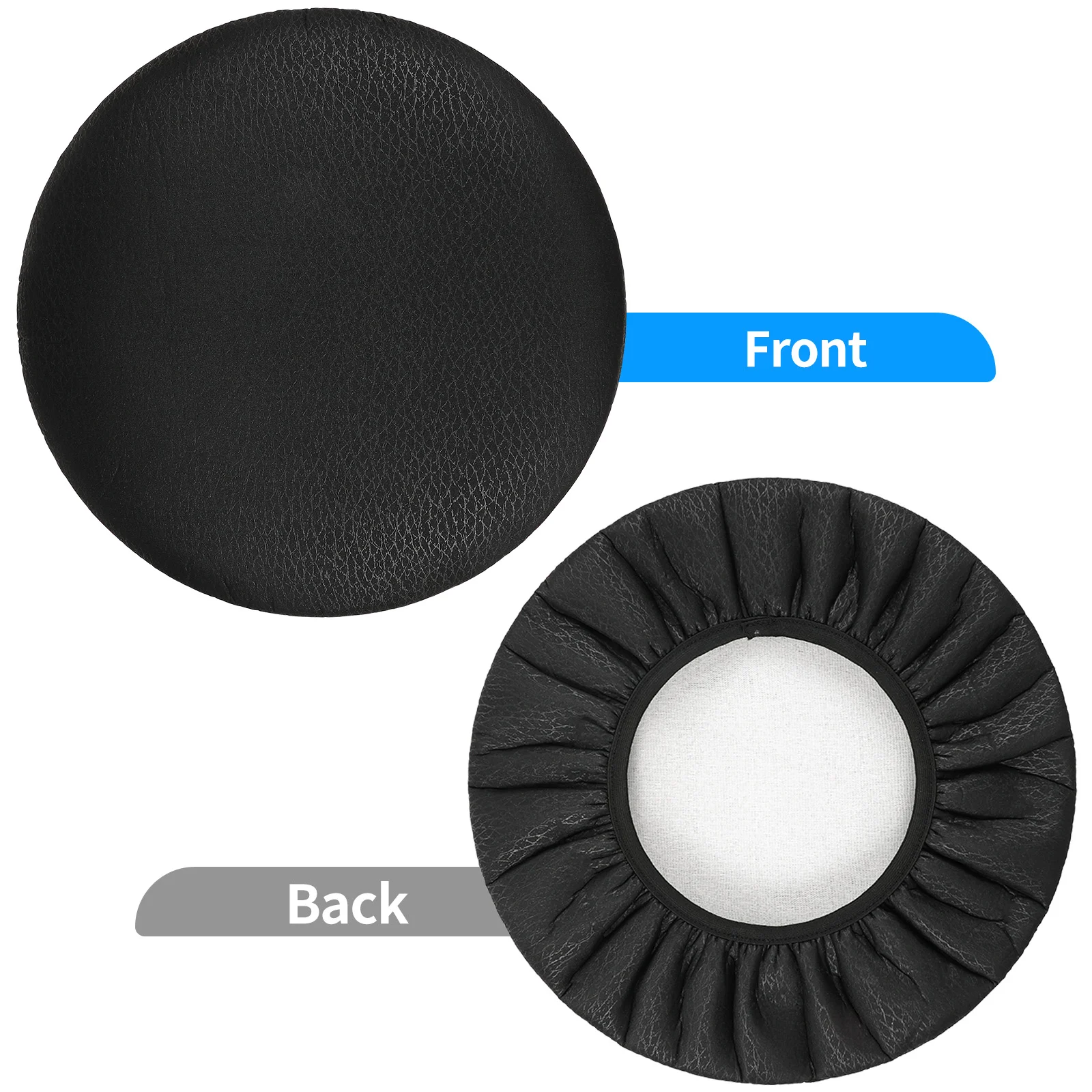 Thick Elastic Barstool Seat Cushion Cover Practical Stool Cover Round Chair Protector for Home Shop - Black (Diameter 35cm ) 3