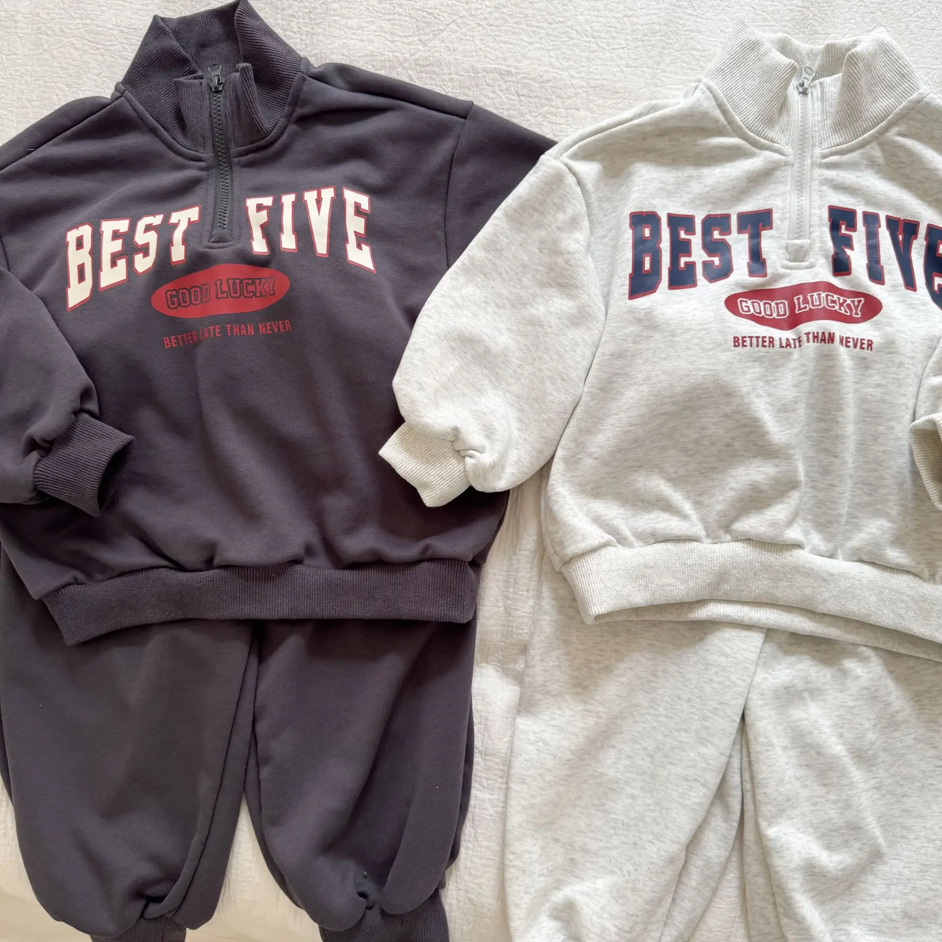 Autumn Kids Letter Print Hoodie and Pants Set