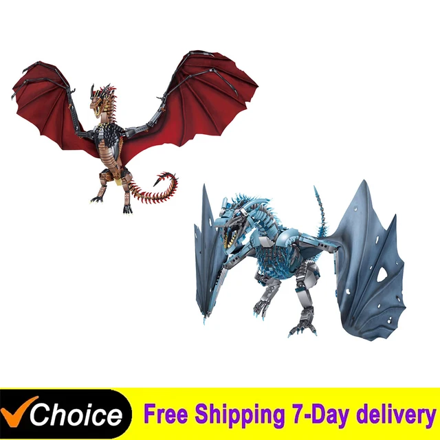 IN STOCK 1889pcs Giant Dragon Creative MOC Building Blocks Model Movie Series Assembly Bricks Toys for Boys Kids Birthday Gift