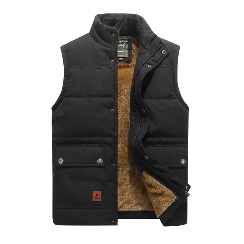 Description Picture 6 of itemMen's Sleeveless Coat 2024 Fur Fashion Plus Size Male Warm Waistcoat Fleece Vest Men Brand Clothing Winter Vest Jackets