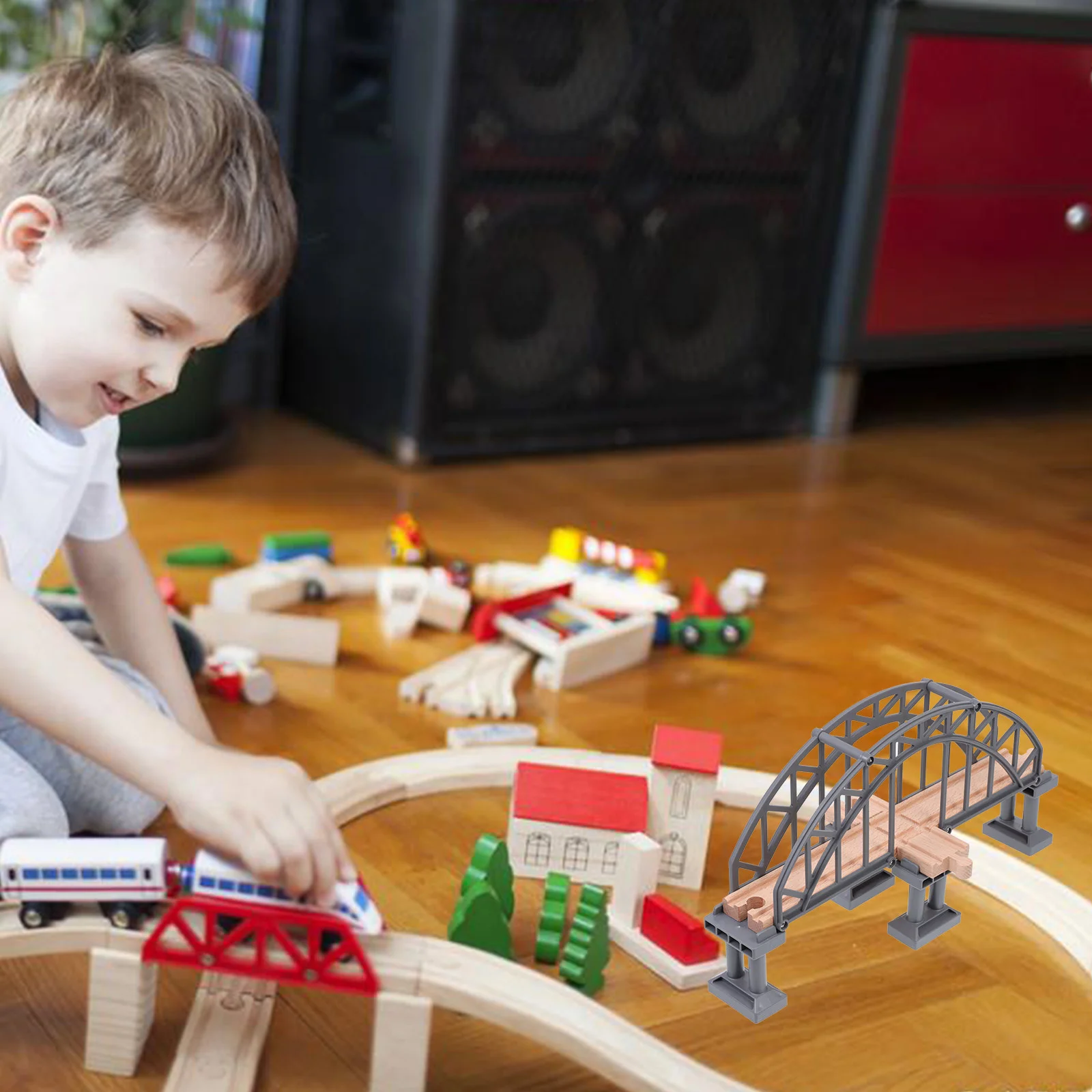 Track Accessories Toys Children Learning Cognitive Plaything Educational Train Accessory Kids Birthday Gift Car Tracks Bridge
