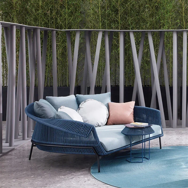 Luxury European Sofa Rattan Outdoor Designer Cheap Cushion Sofa Armrest Reading Lounge Muebles Para El Hogar Couch Furniture