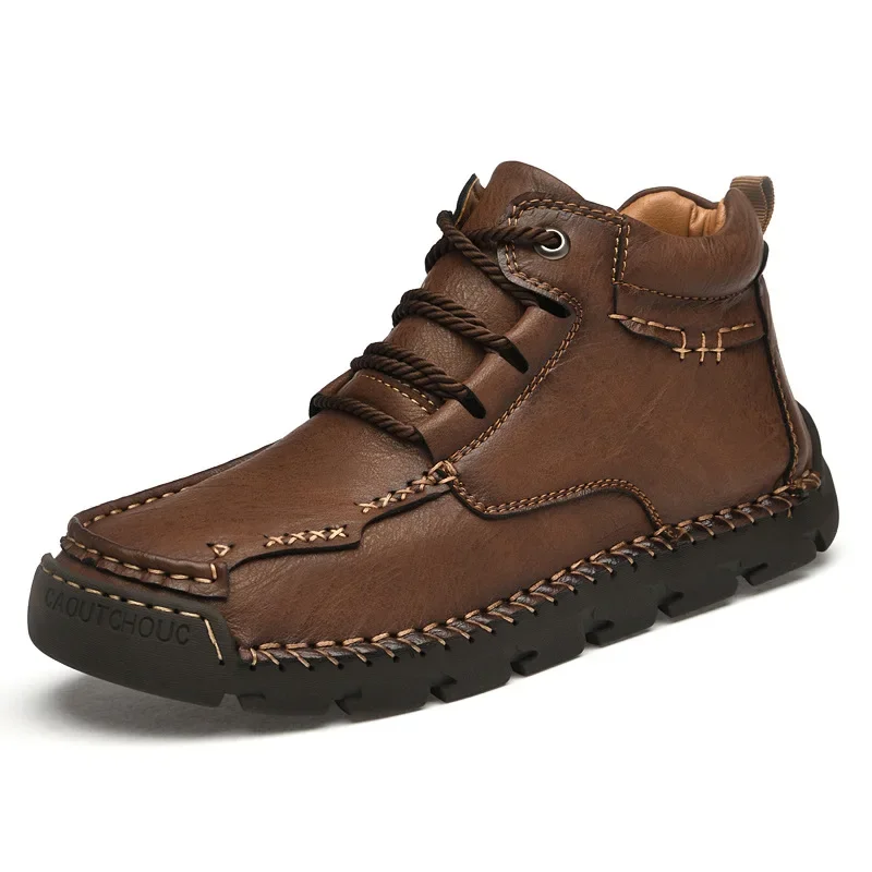 

Fashion Waterproof Leather Men Shoes Sports Comfortable Outdoor Hiking Male Shoes Casual Warm Rubber Mens Shoes Chaussure Hommes