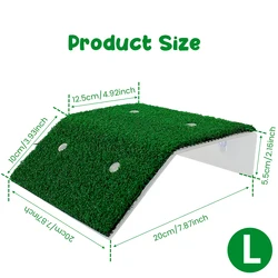Aquarium Turtle Basking Platform with Suction Cup and Simulated Turf Ramp (Large)