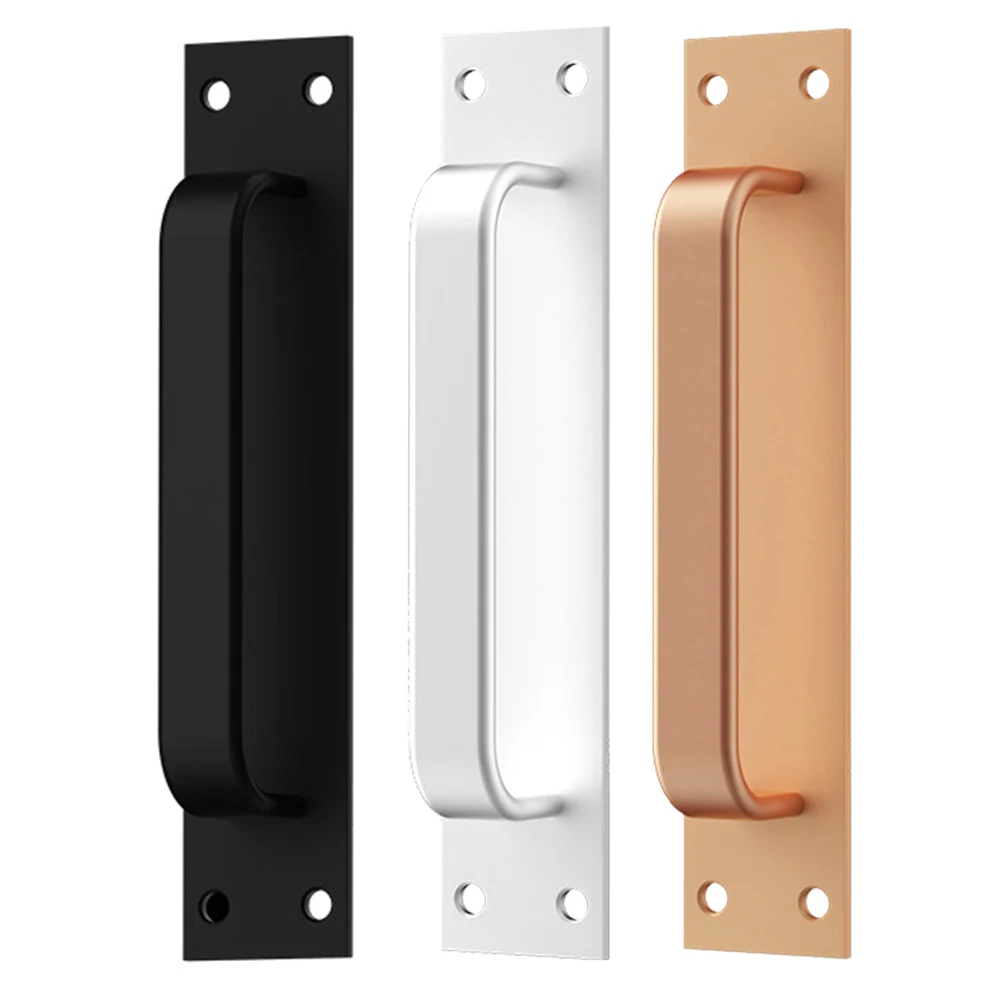 Door Handles Door Handle Aluminum Alloy Window Cabinet Balcony Sliding Door Pull Punch-Free Pull Closet Furniture Hardware Home Improvement