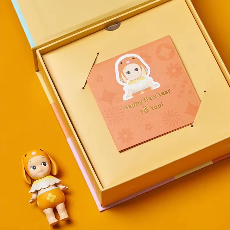 

Новый год 2023, праздничная подарочная коробка Sonny Angel, милые украшения для кукол и автомобилей, рождественский подарок для детей