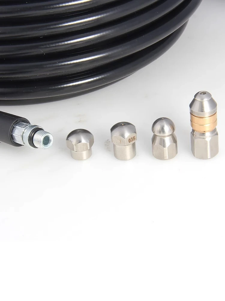 High pressure cleaning machine accessory pipeline flushing and dredging water mouse rotating nozzle channel dredging nozzle head 6