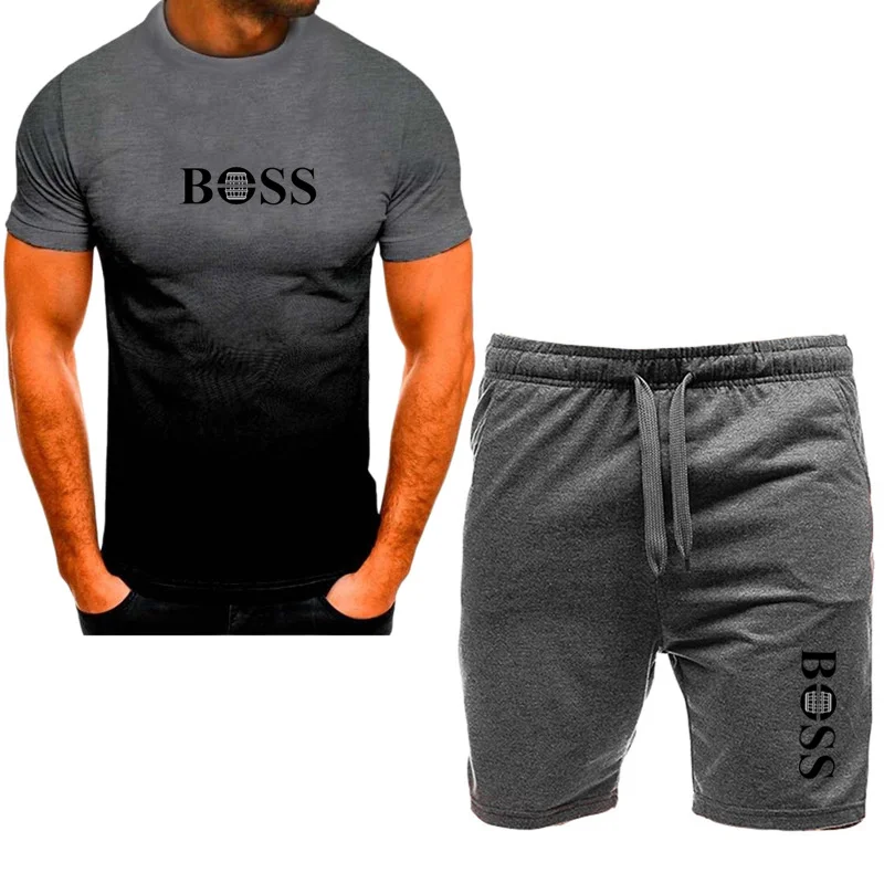 Sports Suit Sports Set Tracksuit Set Outdoor Suit Set Shirt and Shorts Set Hawaiian Shirt and Shorts Set Men Denim Jacket Pants Set Men's fashionable sportswear summer wear men's fitness wear short sleeved T-shirt and shorts quick drying 2-piece set