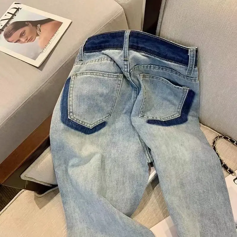 High Waist Jeans Women Y2k Trousers Mom Jeans High Waist Pants Long Jeggings Jeans for Women Korean Casual Loose Straight Fit old navy jeans