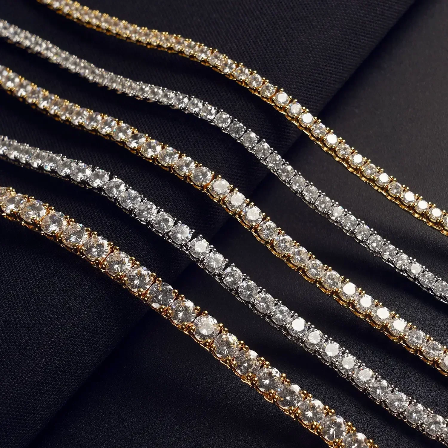 

Tennise chain 3/4/5mm AAA cubic zircon hip hop jewelry hot sale shine like diamond sparkling