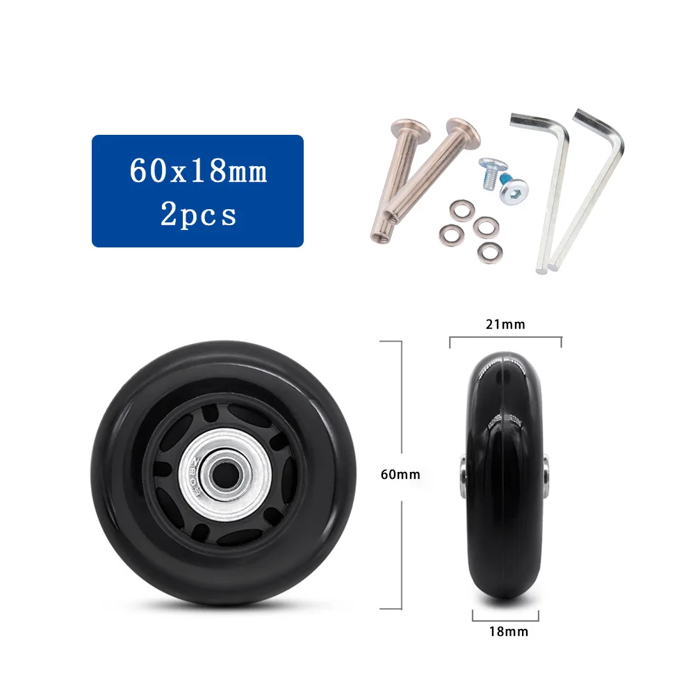 2 pièces roues de remplacement de panier 6 pouces chariot
