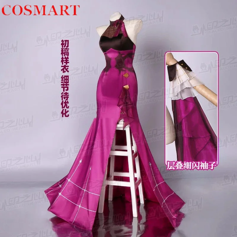 

Костюм для косплея COSMART Honkai: Star Rail Kafka концертное платье, костюм для игры, элегантная форма, костюм для косплея, Женский костюм для ролевых игр на Хэллоуин