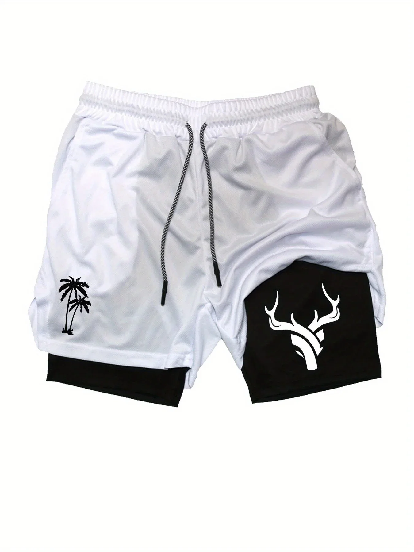 メンズ速乾性通気性ジムショーツ高弾性ワークアウトランニングトレーニングショーツ調節可能なドローストリングワークアウトウエストバンド