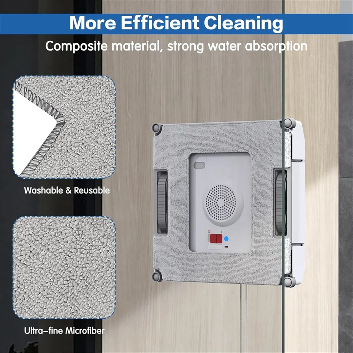 SEMOIC Cleaning Pads for Winbot W1 / W1 Pro / W2 Pro W2 Omni Window Cleaning Robots,Washable Replacement Cloth