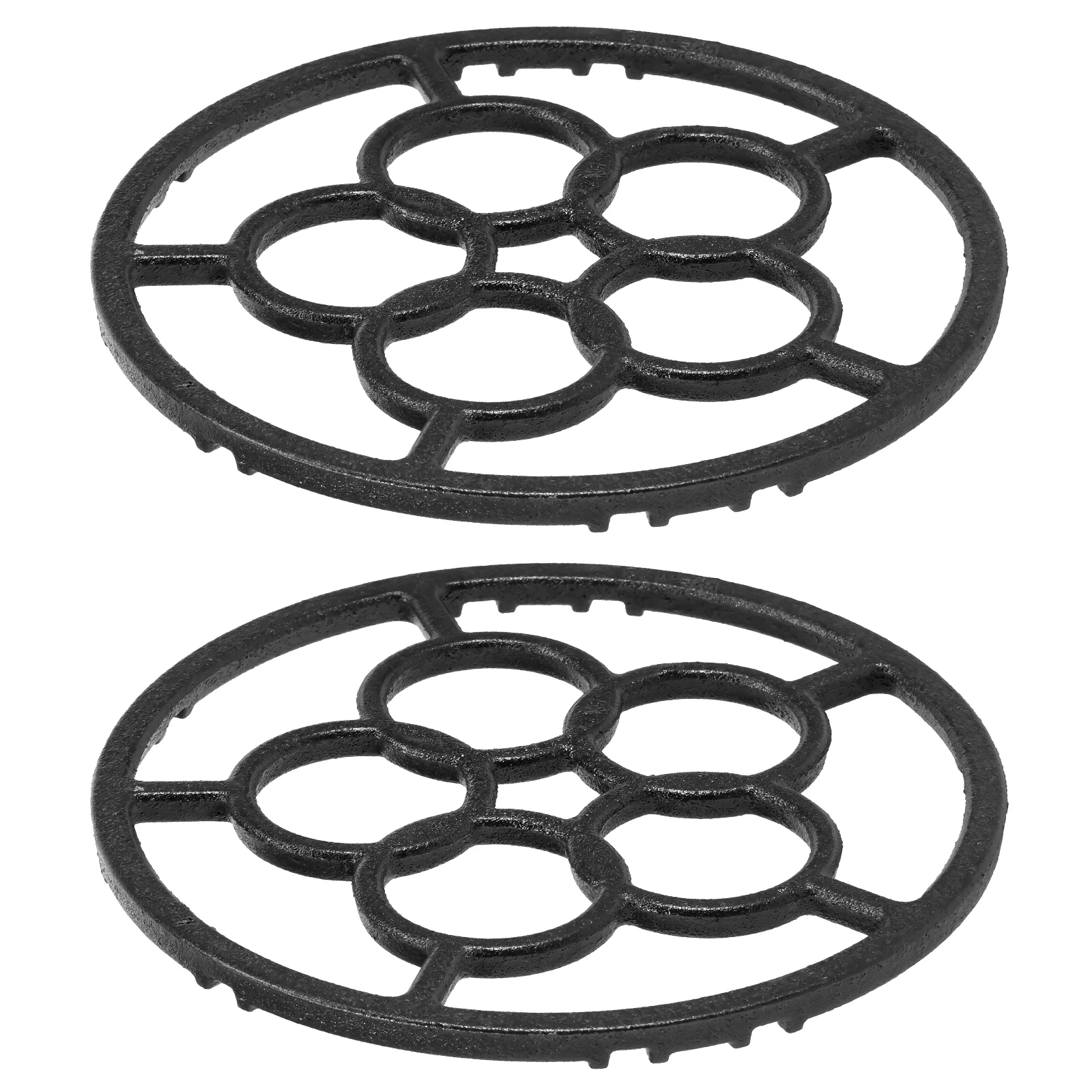 2 Pcs Gas Ring Reducer Iron Alloy Gas Hob Ring Stable Wok Support Rack Portable Anti Scald Stand for Kitchen Milk Pans Hot Pots gas stove accessories