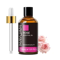 Aromatherapy Essential Oil Blend - Chamomile, Lavender, Mint & More - 30ml Fragrant Elixir - 30ml (Rose)