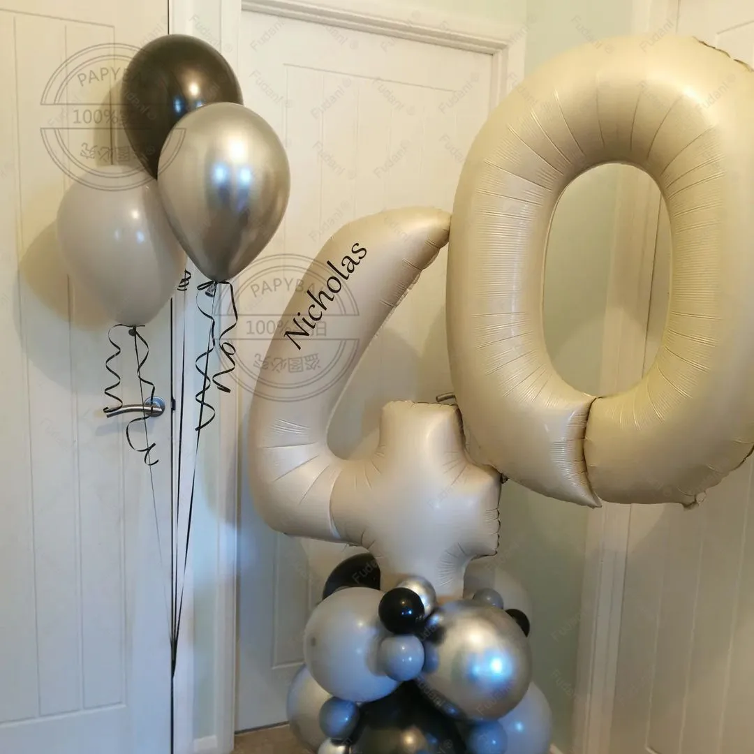 Palloncino gigante bianco opaco - Numero 2 per il compleanno del