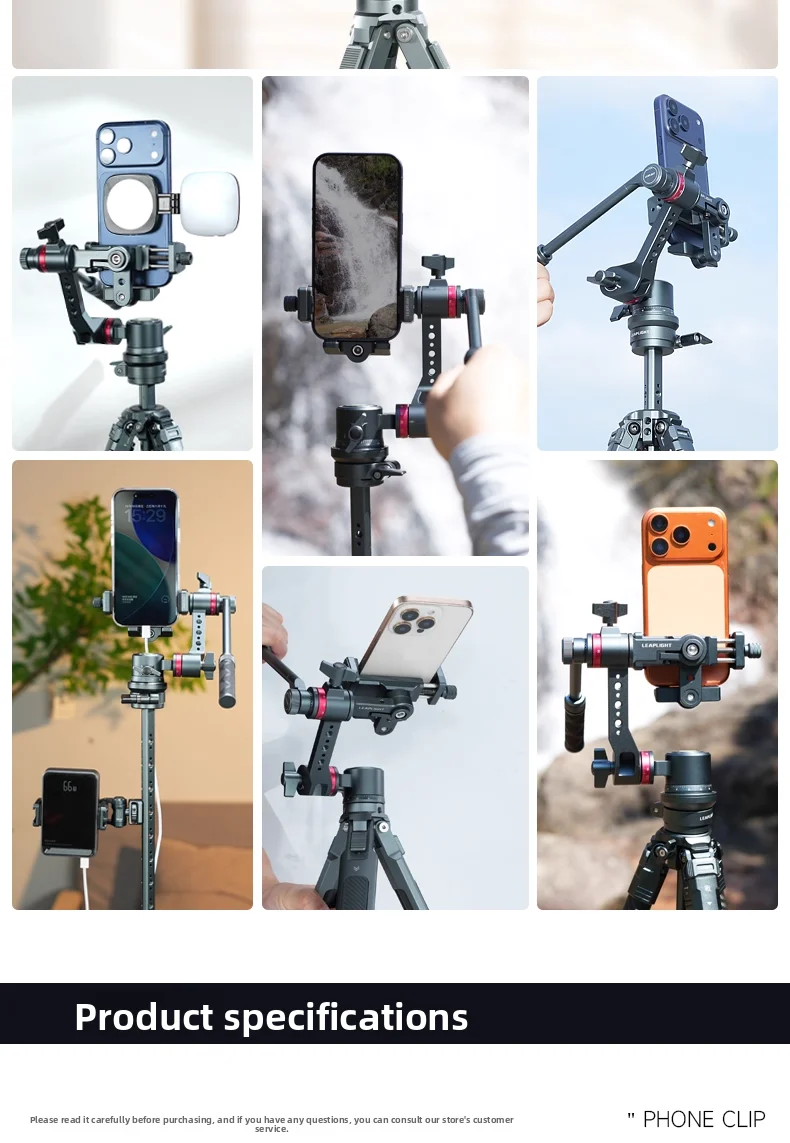 Leaplight LYR3 3-axis Universal Phone Gimbal Tilt Adjustable 360° Rotation for M