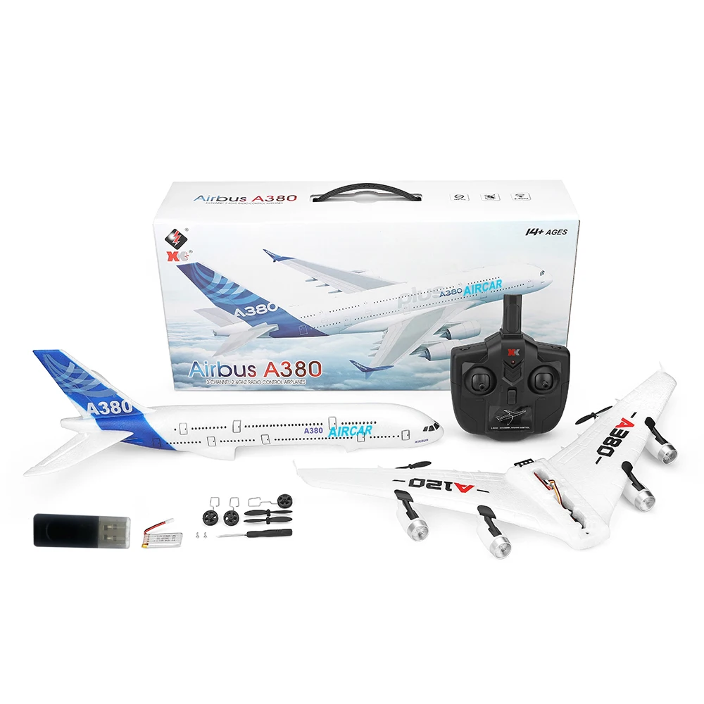 Wltoys XK A120 Airbus A380 Model Plane 3CH EPP 2.4G Remote Control Airplane Fixed-wing RTF Toy 3