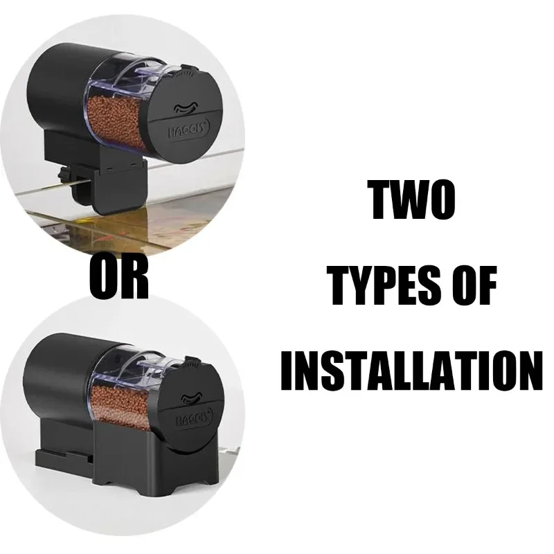 Digital Automatic Fish Feeder 100ml Programmable Aquarium Food Dispenser with Timer IP66 Waterproof for Pond Turtle Tanks