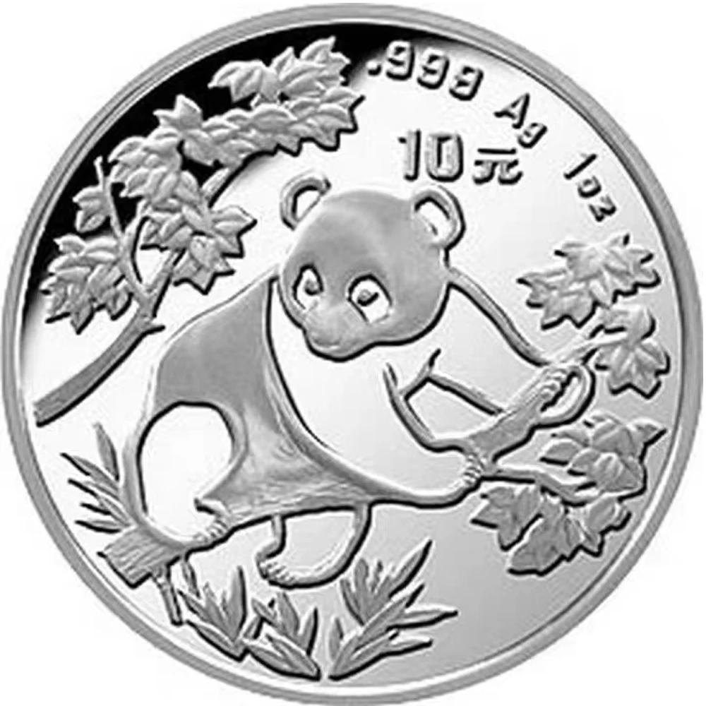 

1992 China Panda Silver Coin 1oz Ag.999 Real Original Silver Commemorative World Collect Coins