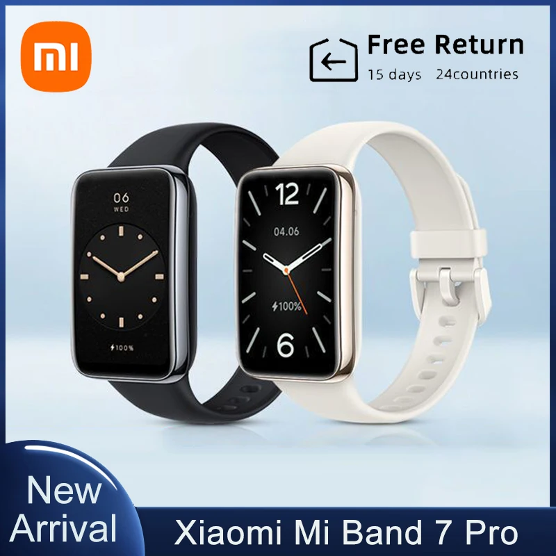 New Xiaomi Mi Band 7 Pro With GPS Smart Bracelet AMOLED Screen Blood Oxygen  Fitness Traker Waterproof Xiaomi Smart Band 7 Pro