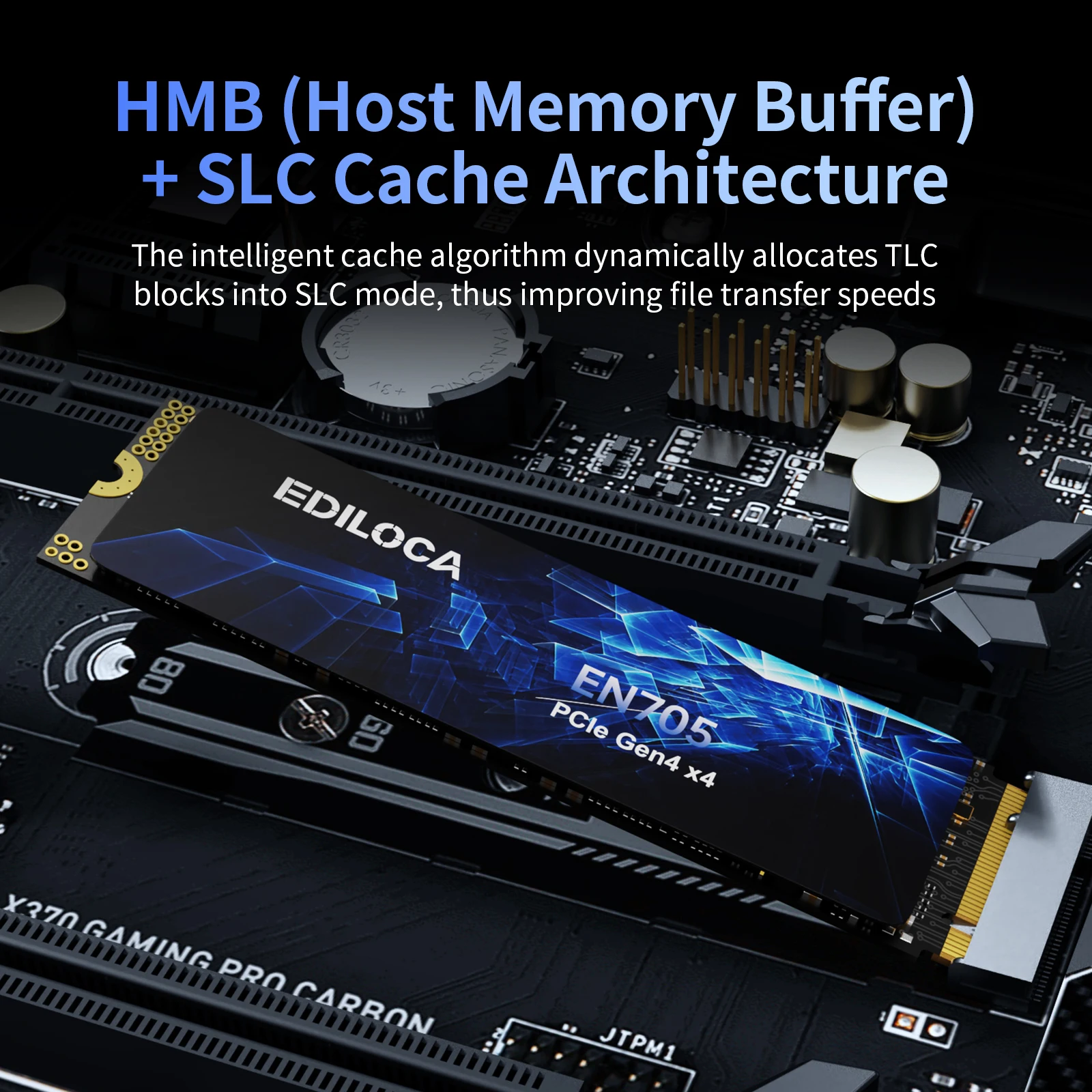 Ediloca EN705 SSD M.2 2280 1TB/2TB PCIe Gen4.0x4 5000MB/s 内蔵 