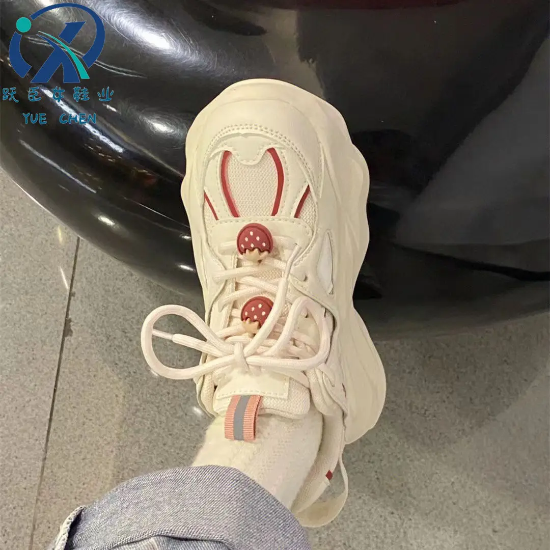 2024 Popular Thick Bottom Increased Strawberry Student Breathable Comfortable Platform Leisure Sports Shoes Women