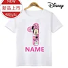 Minnie Mouse Number Bow Graphic T Shirt Kids Clothes 1 2 3 4 5 6 7 8 9 Years Birthday Baby Girls Party T-Shirts Boys Tops 1