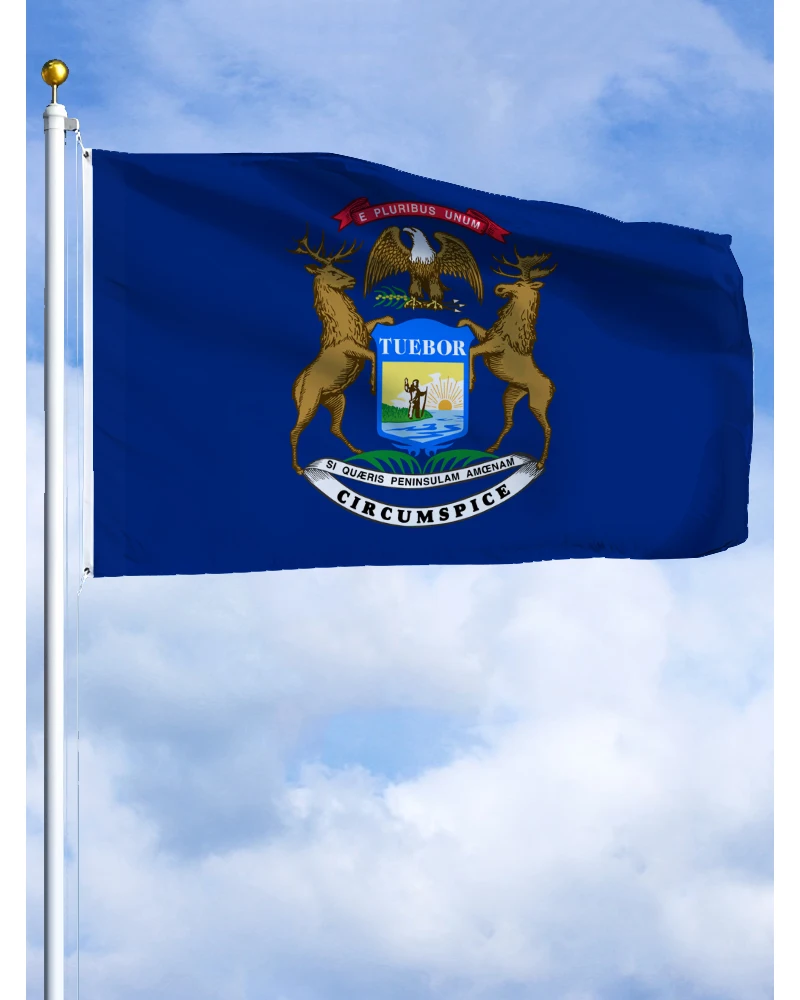 60 × 90 90x150 120 × 180 см Флаг Штата Мичиган США Печатный Баннер гобелен для декора